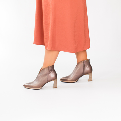 Eleganckie botki z wycięciem - HISPANITAS HI254270 BRĄZOWE