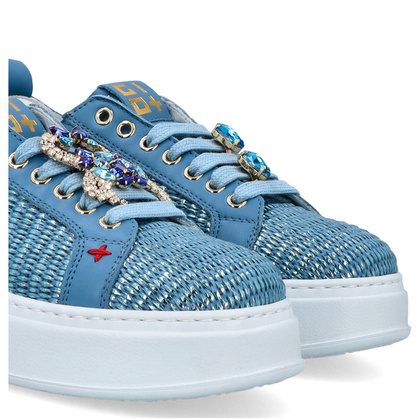Sneakersy damskie premium - GIO+ PIA350B NIEBIESKIE