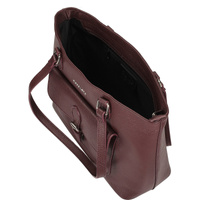 Torebka skórzana - TOSCANIO F232 BORDOWA