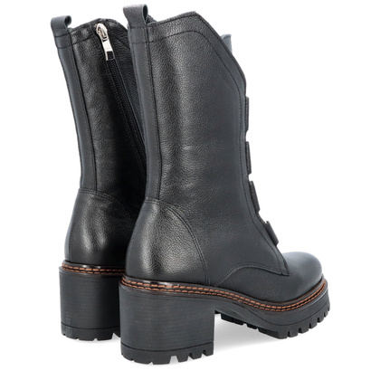 Wysokie workery ze skóry - TYMOTEO 2163/1 CZARNE