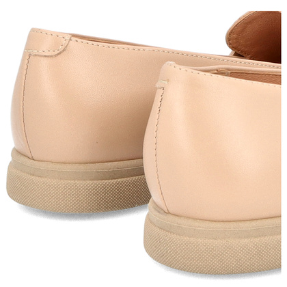 Miękkie mokasyny ze skóry - TYMOTEO P1021 BEŻOWE