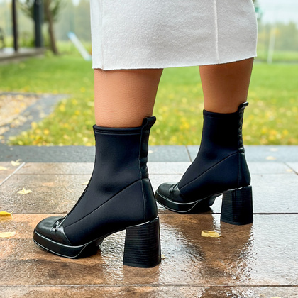 Botki na platformie - HISPANITAS HI243658 CZARNE