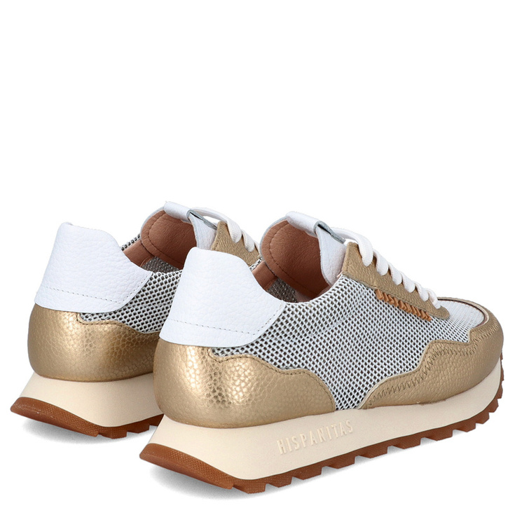 Hiszpańskie sneakersy - HISPANITAS BHV243231 BIAŁO-ZŁOTE
