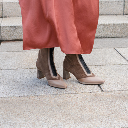 Hiszpańskie botki z zamkiem - HISPANITAS HI254186 BEŻOWE