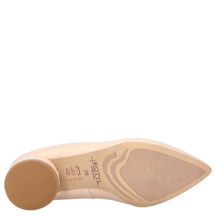 Czółenka na niskim obcasie - KOTYL 9921 BEŻOWE