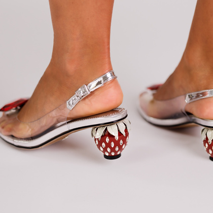 Sandały silikonowe - SCAVIOLA S-366 SREBRNO-CZERWONE
