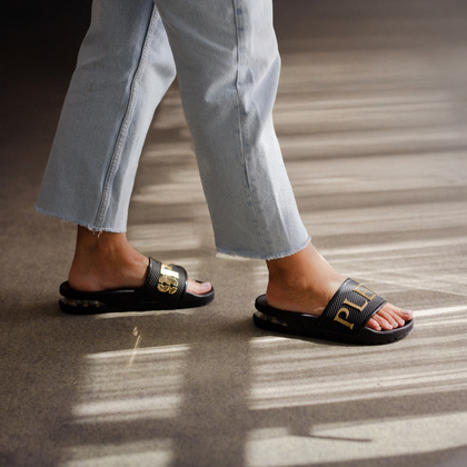 Klapki premium - PLEIN SPORT PACS USG0028 CZARNE