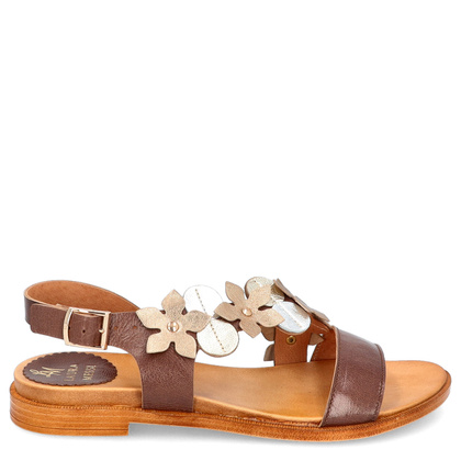 Eleganckie sandały - LAURA MESSI 2762 BRĄZ