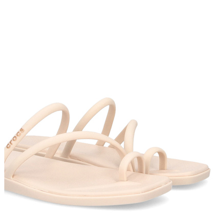 Klapki damskie - CROCS MIAMI TOE LOOP SANDAL W 209862 BEŻOWE