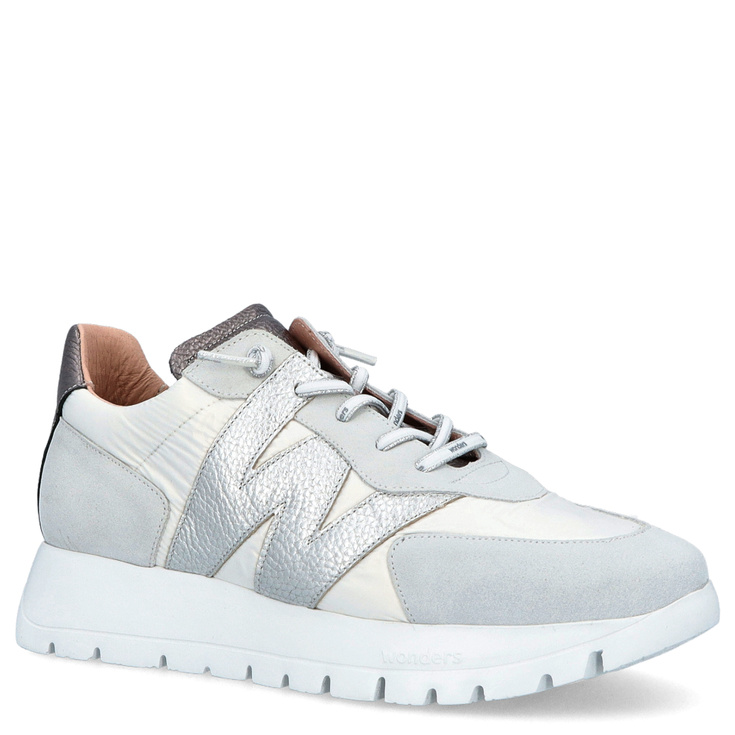 Hiszpańskie sneakersy premium - WONDERS A-2464 SREBRNE