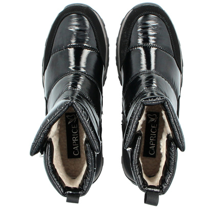 Damskie śniegowce z zamkami - CAPRICE 9-26436-43 CZARNE