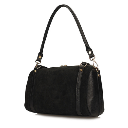 Torebka skórzana - TOSCANIO G163 CZARNY