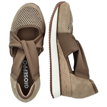 Hiszpańskie sneakersy na koturnie - GIOSEPPO 74059 BEŻOWE