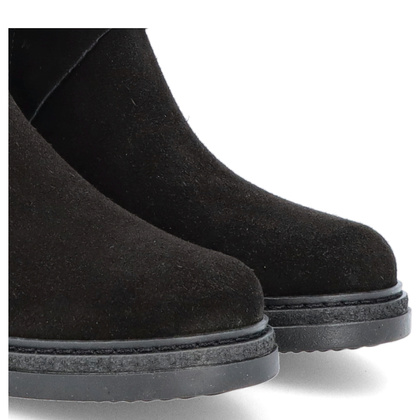 Płaskie botki ze skóry - TYMOTEO G1067 CZARNE