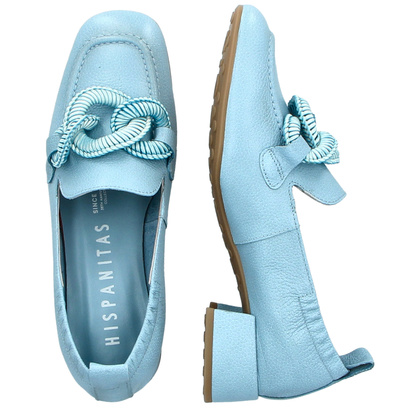 Hiszpańskie półbuty na obcasie - HISPANITAS HV254064 BŁĘKITNE