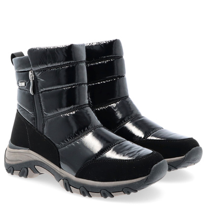 Damskie śniegowce z zamkami - CAPRICE 9-26436-43 CZARNE