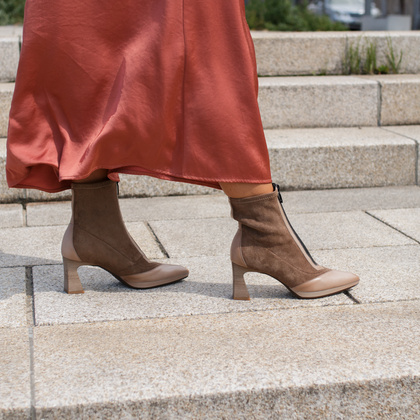 Hiszpańskie botki z zamkiem - HISPANITAS HI254186 BEŻOWE