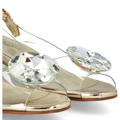 Płaskie sandały silikonowe - SCAVIOLA S-219 ZŁOTE