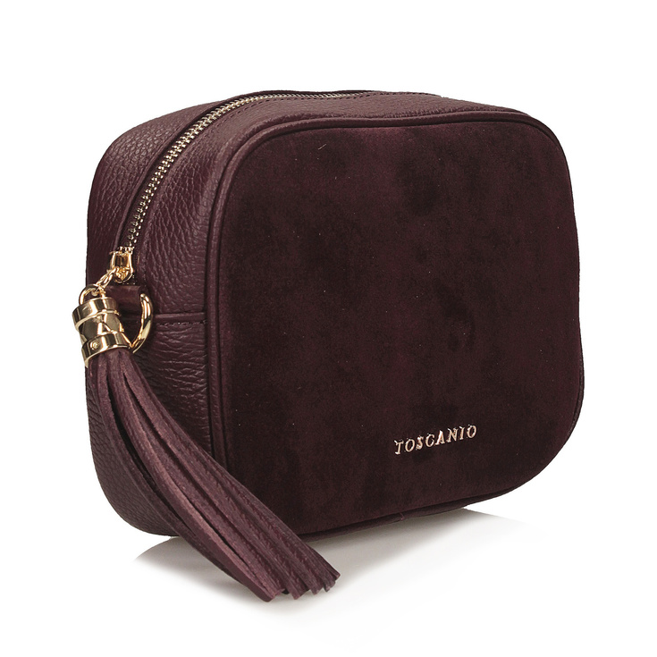 Klasyczna listonoszka ze skóry- TOSCANIO G88 BORDOWA