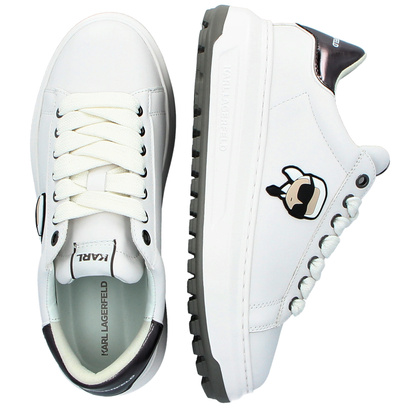 Sneakersy męskie - KARL LAGERFELD KAPRI LUG KL57530 BIAŁE