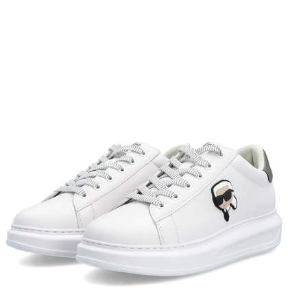 Sneakersy męskie - KARL LAGERFELD KAPRI MENS KL52531M BIAŁE