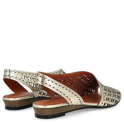 Ażurowe sandałki ze skóry - BOCCATO 167.513 ZŁOTE