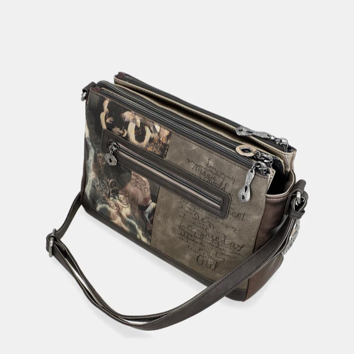 Torebka damska trzykomorowa - ANEKKE REAL 41703-184