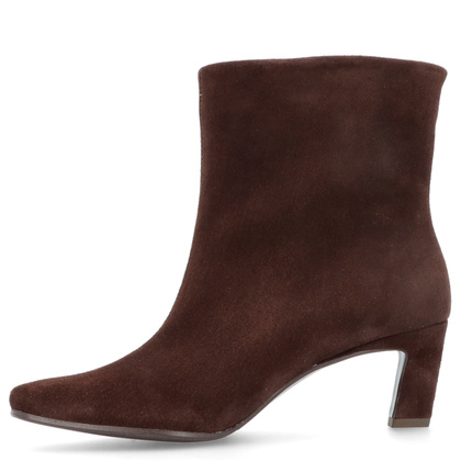 Skórzane botki na obcasie - TYMOTEO G1076 CZEKOLADOWE