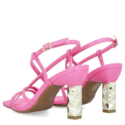 Sandały na ozdobnym słupku - MENBUR 23757 RÓŻOWE