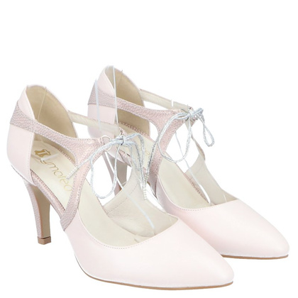 Buty ślubne - TYMOTEO BADIA PERŁOWO RÓŻOWE
