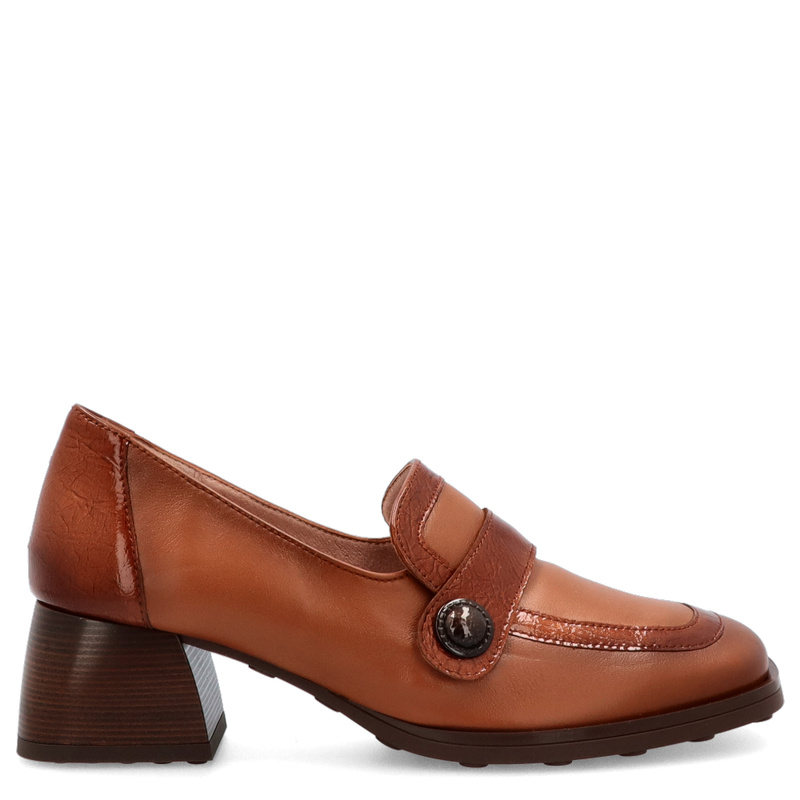 Hiszpańskie półbuty na obcasie - HISPANITAS HI254220 BRĄZOWE