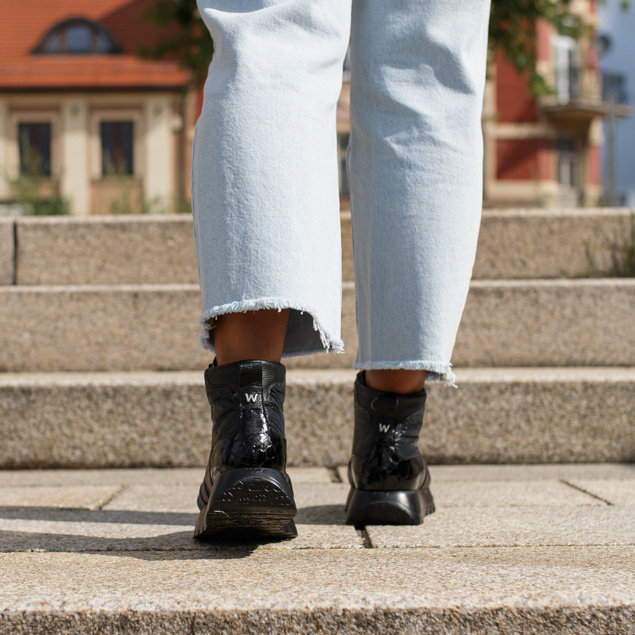 ZESTAW BUTY I TOREBKA - WONDERS A-2493 WB-54025 CZARNY