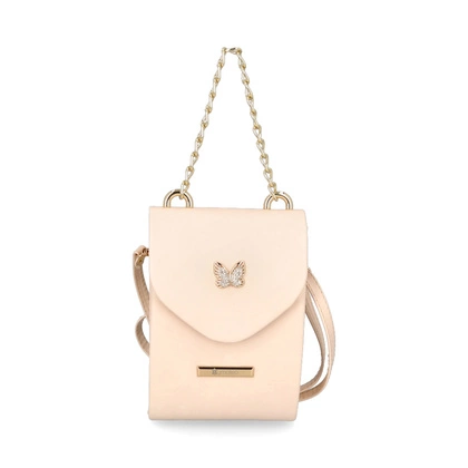 Mała torebka wizytowa - TYMOTEO 136 BEŻOWA