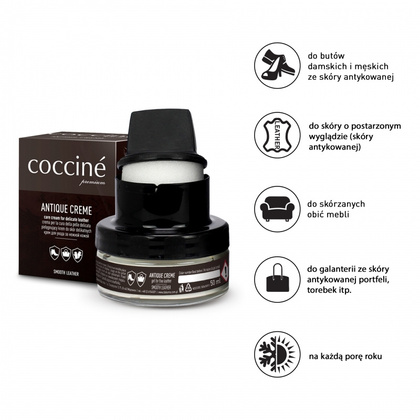 COCCINE ANTIQUE CREME - krem do obuwia ze skóry licowej - bezbarwny