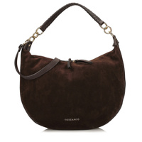 Skórzana torebka - TOSCANIO F217 CIEMNY BRĄZ