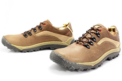 Polskie buty trekkingowe, skóra - KENT 268 BRĄZOWE