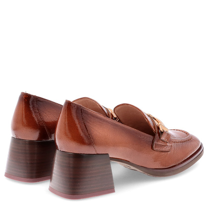 Lakierowane półbuty na obcasie - HISPANITAS HI243590 BRĄZOWE