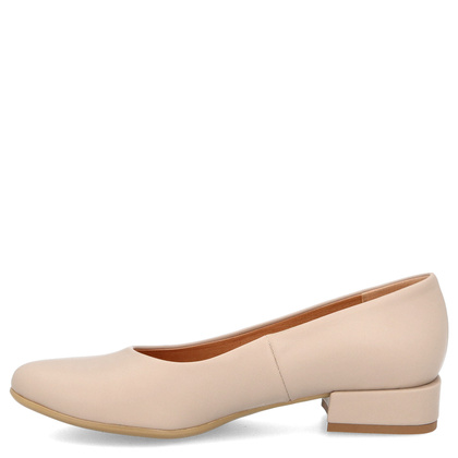 Niskie czółenka z powiększoną tęgością H - TYMOTEO P1019 BEŻOWE