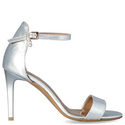 Sandały na szpilce - TYMOTEO LALA SREBRNE