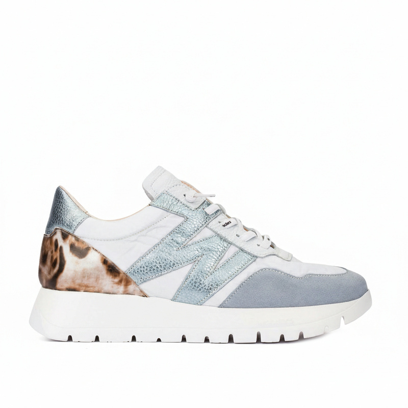 Hiszpańskie sneakersy premium - WONDERS A-24100 SREBRNE