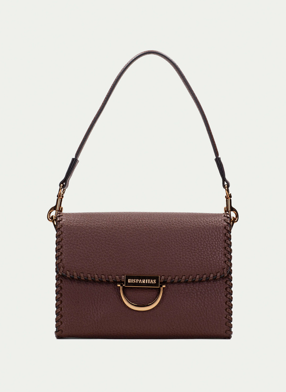 Hiszpańska torebka z klapką -  HISPANITAS BI254148 BRĄZOWA