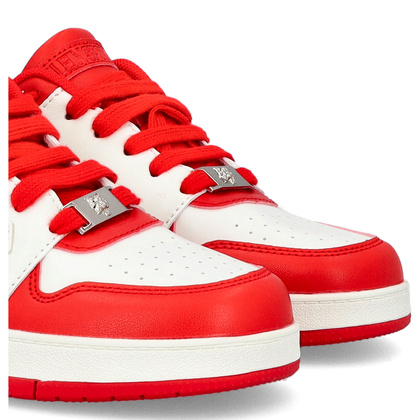 Sneakersy premium unisex - PLEIN SPORT SAES-USC0737 CZERWONO-BIAŁE