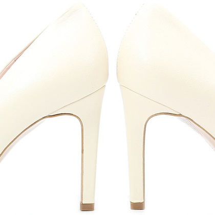 Klasyczne szpilki - BRAVO MODA 1373 ECRU