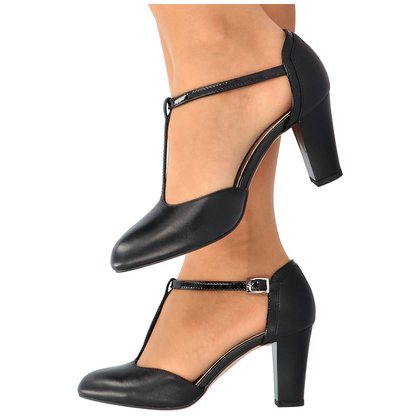 Buty damskie idealne do tańca - KOTYL 7063 CZARNE LICO