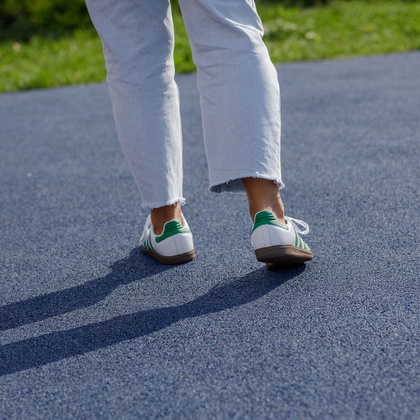 Sneakersy niskie - ADIDAS SAMBA OG BIAŁO-ZIELONE