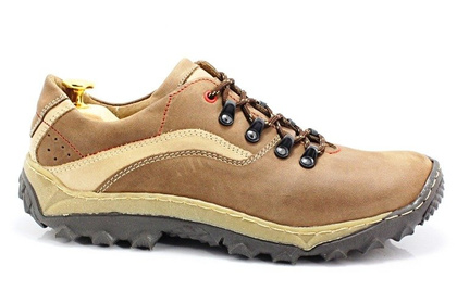 Polskie buty trekkingowe, skóra - KENT 268 BRĄZOWE