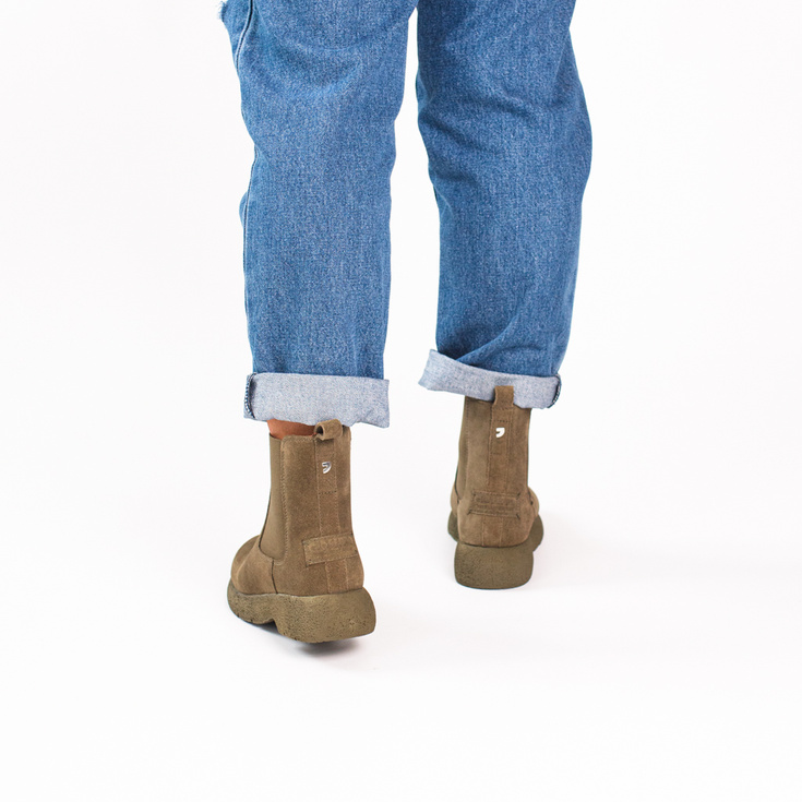 Zamszowe botki - GIOSEPPO 73624-A KHAKI