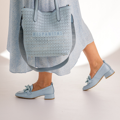 Hiszpańskie półbuty na obcasie - HISPANITAS HV254064 BŁĘKITNE