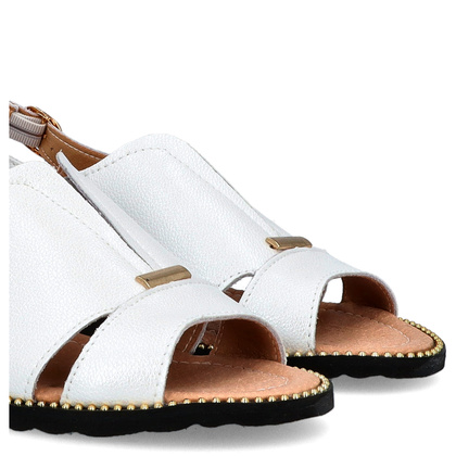 Lekkie sandały ze skóry - FILIPPO DS4470/25 BIAŁE