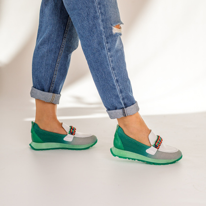 Hiszpańskie półbuty - HISPANITAS BHV253948 ZIELONE